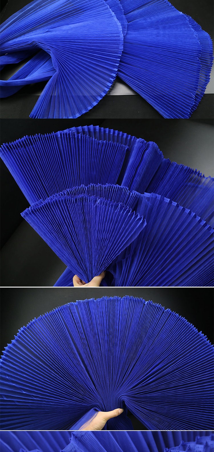 Pleated Organza Fabric: 63" Wide Stiff Texture Designer Material