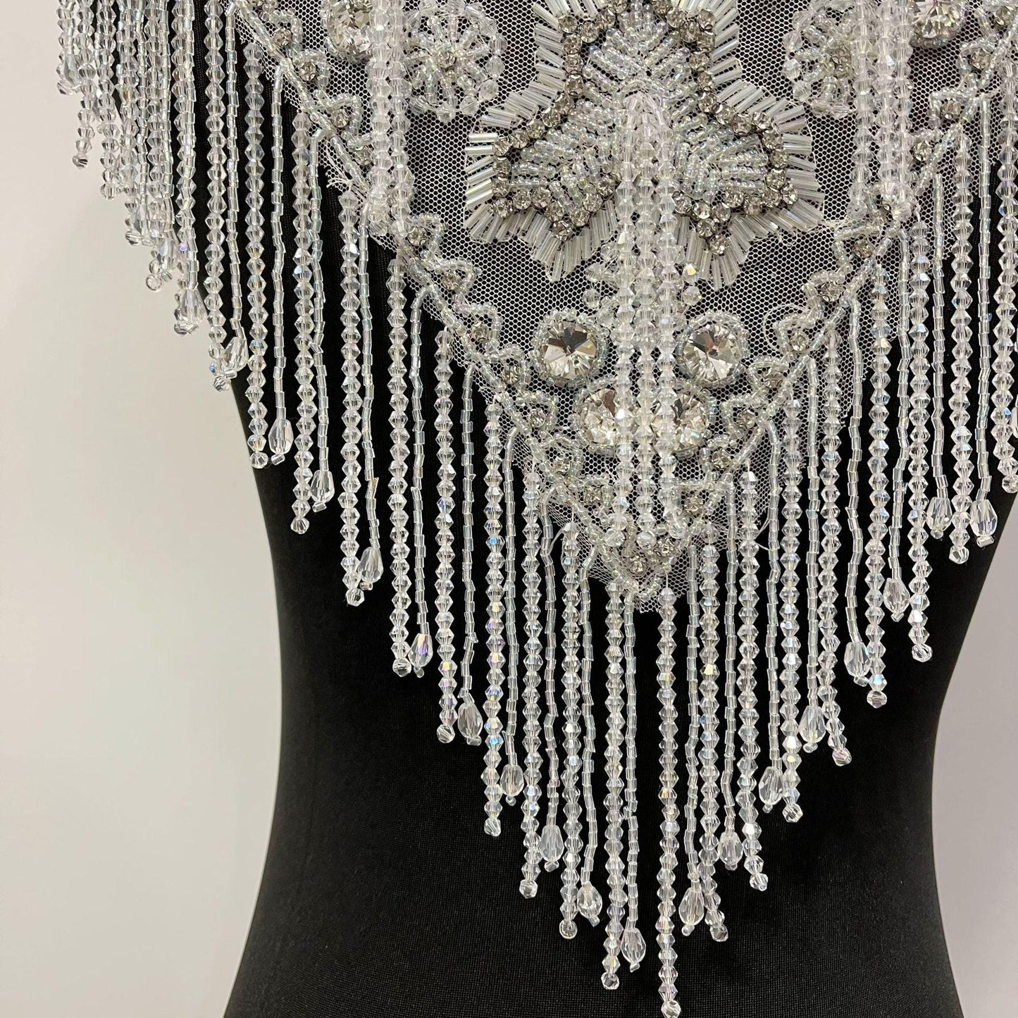 Embroidered Sequin Lace Trim: Light Ivory Bridal Wedding Veil, DIY Accessories