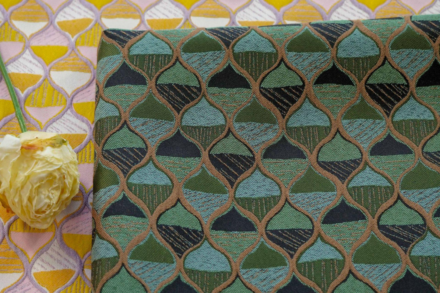 Fashion Geometric Fish Scale Jacquard Decorative Fabric ��� Quilting & Crafting Materi" Wide