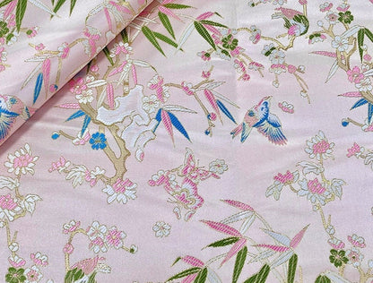Floral Jacquard Brocade Fabric: 59"W Satin Upholstery