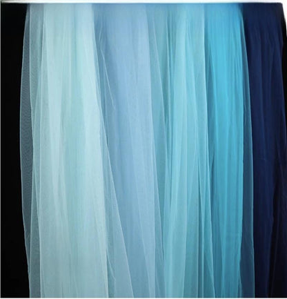 Blue Tone Mesh Fabric ��� Wedding & Party Decorati" Wide (By The Meter)