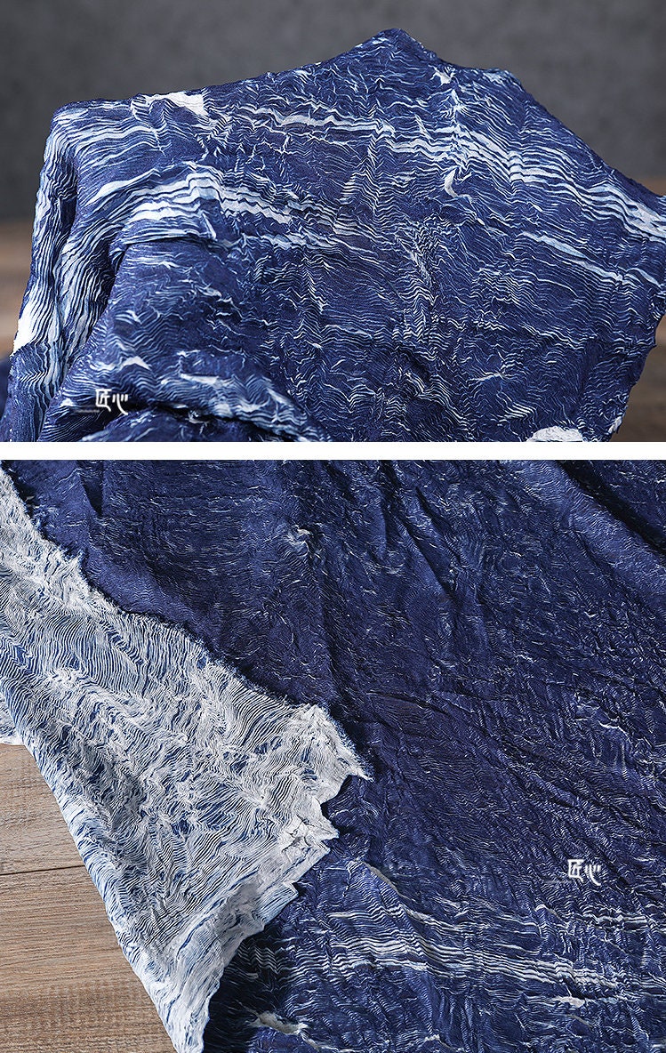 Tissu en maille de nylon plissée à texture 3D, drapé créatif, 140 cm de large