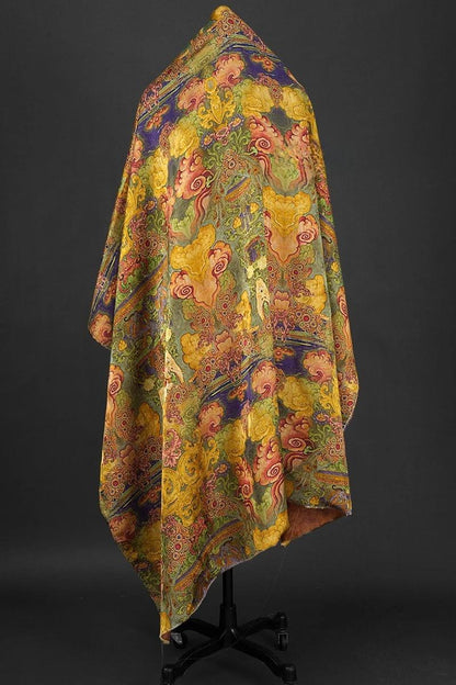 Elephant Pattern Shantung Fabric: 55"W Rayon Upholstery, Costume, Scarf