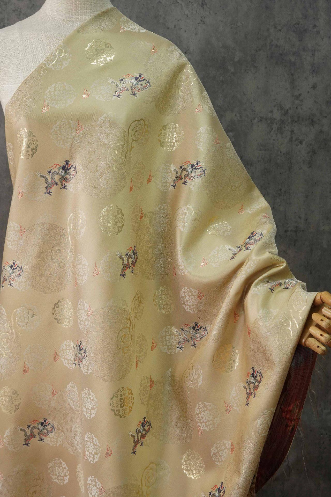 Dragon Silk Brocade Fabric: Emperor Robe Cheongsam Sewing Material