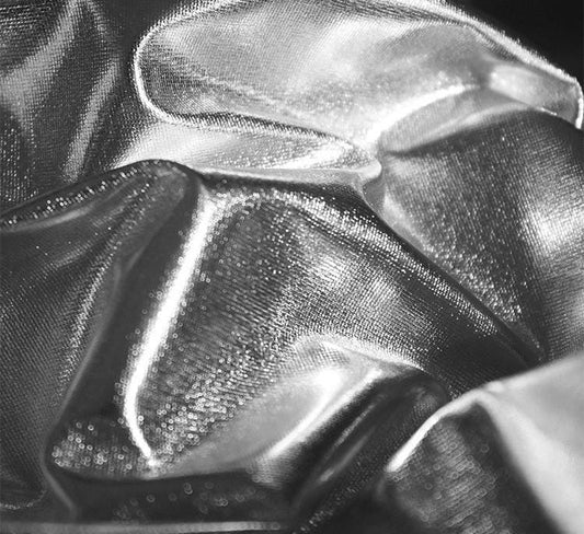Metallic Gold PU Fabric: 57" Designer Knit Sewing Material