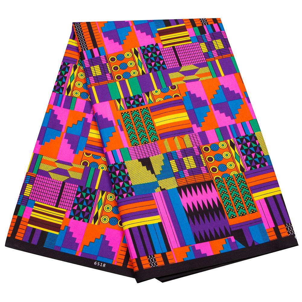 African Ankara Wax Print Fabric: Vibrant Colors, 6 Yards