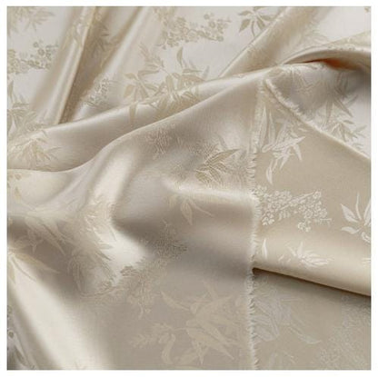 Bamboo Leaf Jacquard Fabric ��� Silk-Feel Ray" Wide