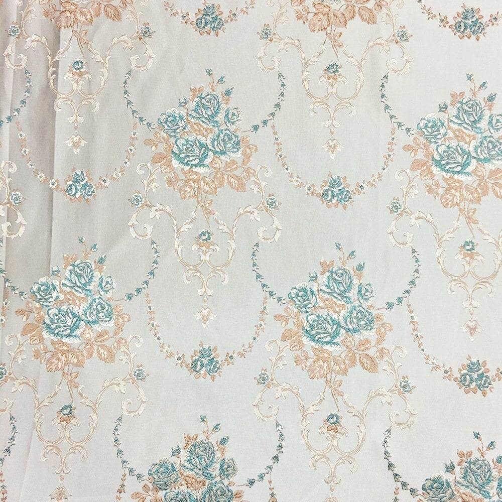 Gold Thread Floral Jacquard Fabric: 57"W Costume & Upholstery Rayon
