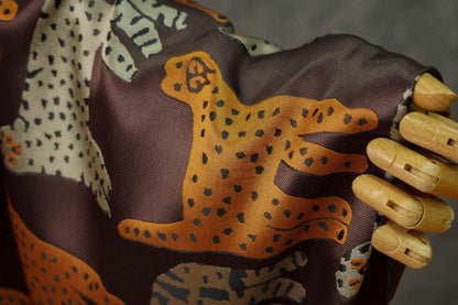 Leopard Jacquard Woven Fabric: Metallic Floral Embossed Upholstery, Sewing DIY