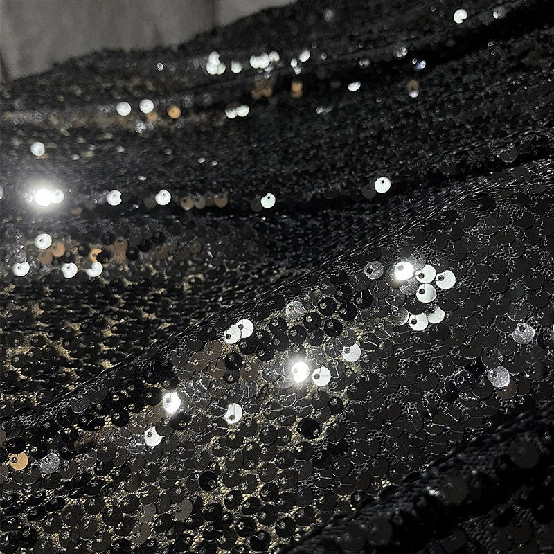 Fish Scale Sequins Mesh Fabric, DIY Prom Dress Sewing