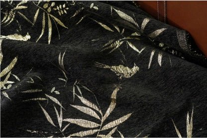 Tissu jacquard bambou doré métallisé : 147 cm de large (ameublement et décoration)