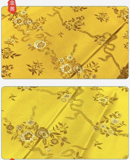 Peony Flower Brocade Fabric: 45" Wide Rayon Chinese Fabric