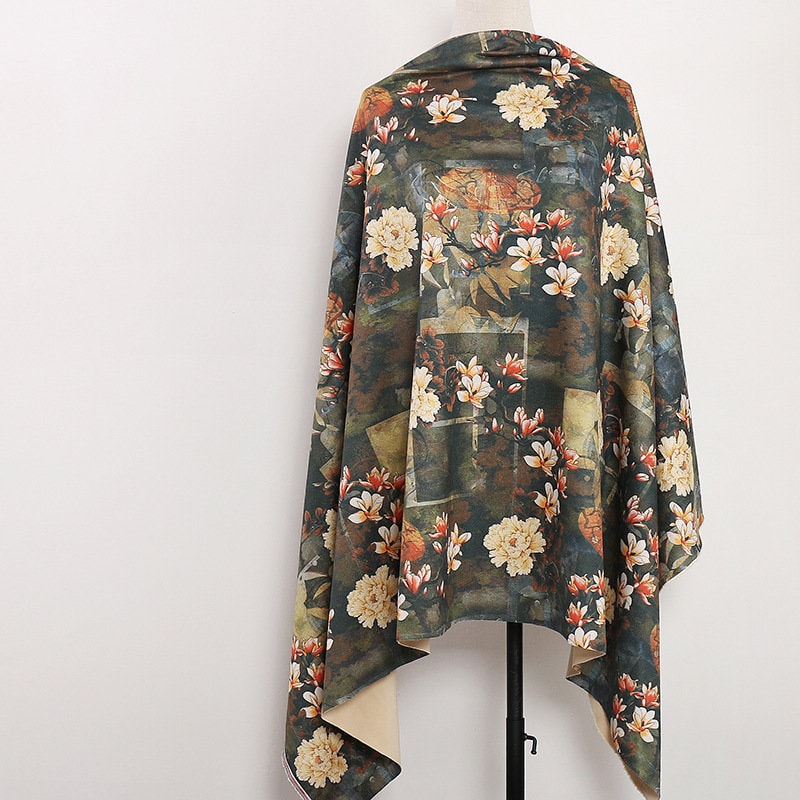 Floral Faux Suede Spandex Fabric: 59" Wide Upholstery, Apparel