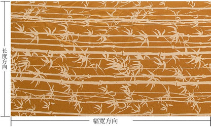 Tissu jacquard bambou oriental : polyester damassé 57 po de large, vendu au mètre