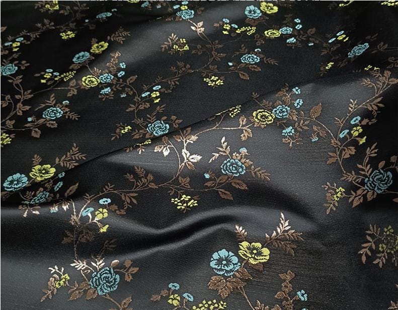 Silky Brocade Fabric: Chinese Cheongsam Costume Sewing Material