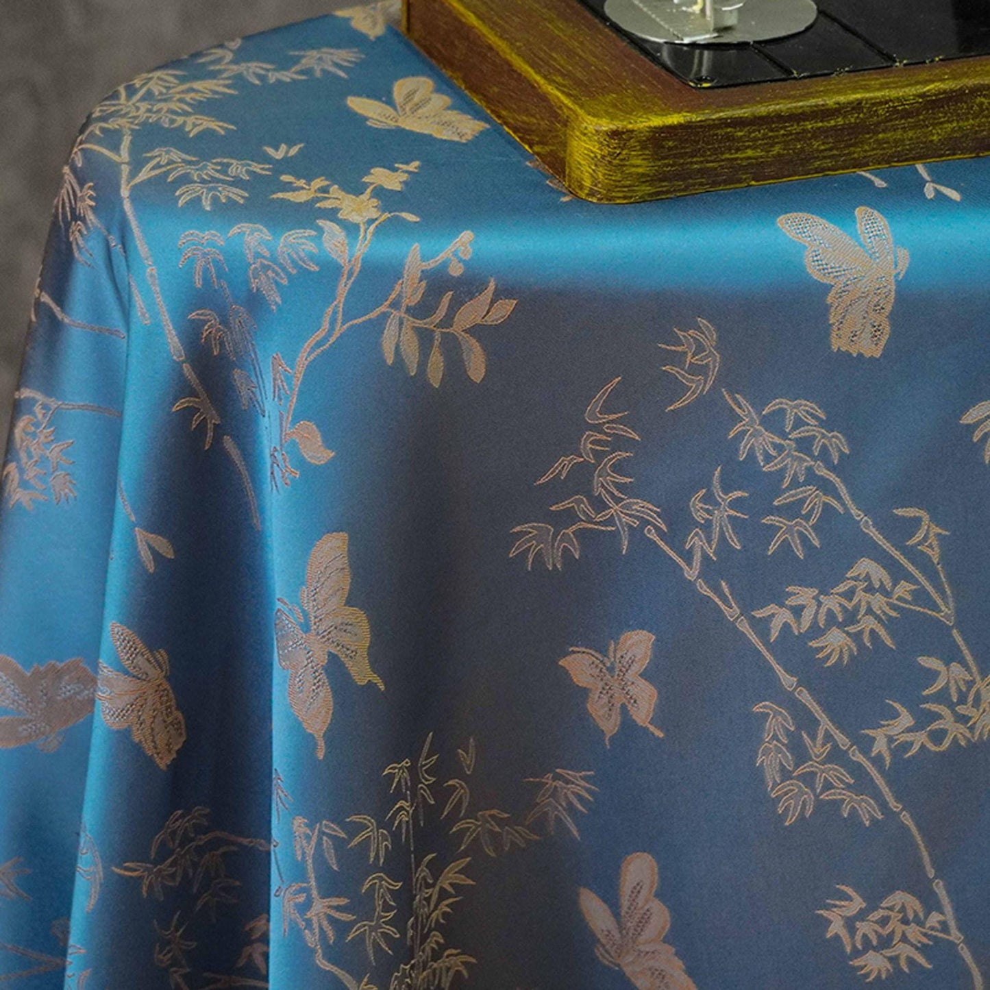 Tissu satiné de soie couleur sarcelle : 150 cm de large – Ameublement, costumes, rideaux
