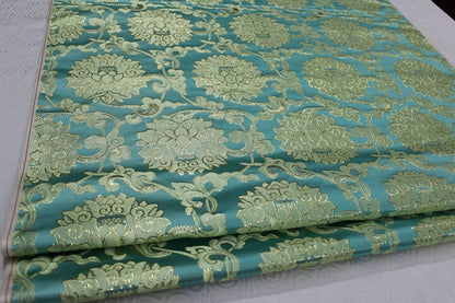 Floral Jacquard Brocade Fabric: Chinese Mongolian Style (29.5" Wide)