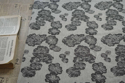 Floral Japanese Cotton Fabric: Soft Kimono Upholstery Drapery (55"W)