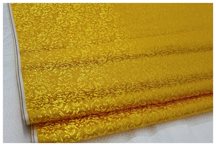 Metallic Paisley Brocade Fabric: Chinese Jacquard, 29" Wide