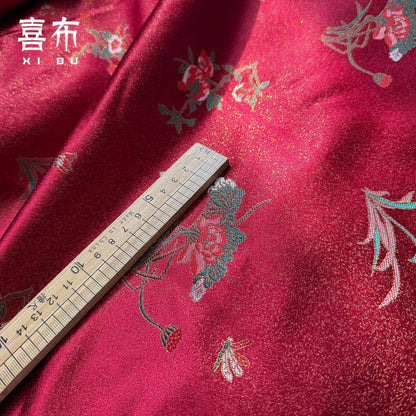 Gilded Orchid Brocade Fabric ��� Song Jin Silk, Traditional Chinese T