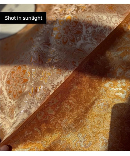 Guanyin Brocade Fabric | 58" Wide Floral Jacquard for Qipao, Hanfu