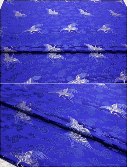 Crane Brocade Fabric: Colorful Cheongsam Qipao Material