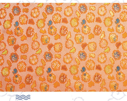 Nishijin Japanese Brocade Fabric: Easter Bunny Jacquard Silk Blend (59" Wide)