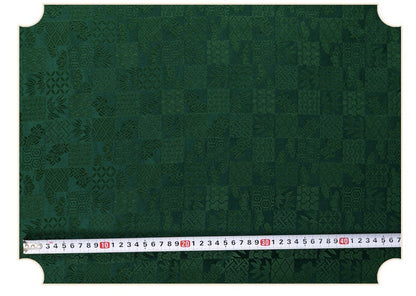 Nishijin Ori Jacquard Silk Brocade Fabric: Japanese Plaid, 59" Wide