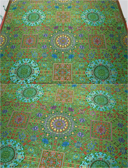 Floral Jacquard Brocade Fabric: Chinese Mongolian Style (29.5" Wide)