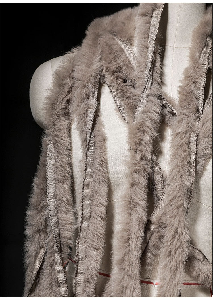 Faux Rabbit Fur Fabric Trim: 5.5cm Wide, DIY Crafts by the Yard