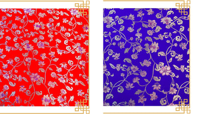 Floral Silk Brocade Fabric: Wedding Damask, Upholstery & Costume (By The Meter)