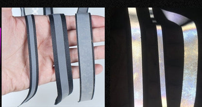 Bande réfléchissante : tissu lumineux brillant, décoration de sécurité