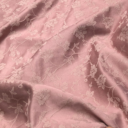 Tissu damassé jacquard en coton à motif floral, 160 cm de large, double face