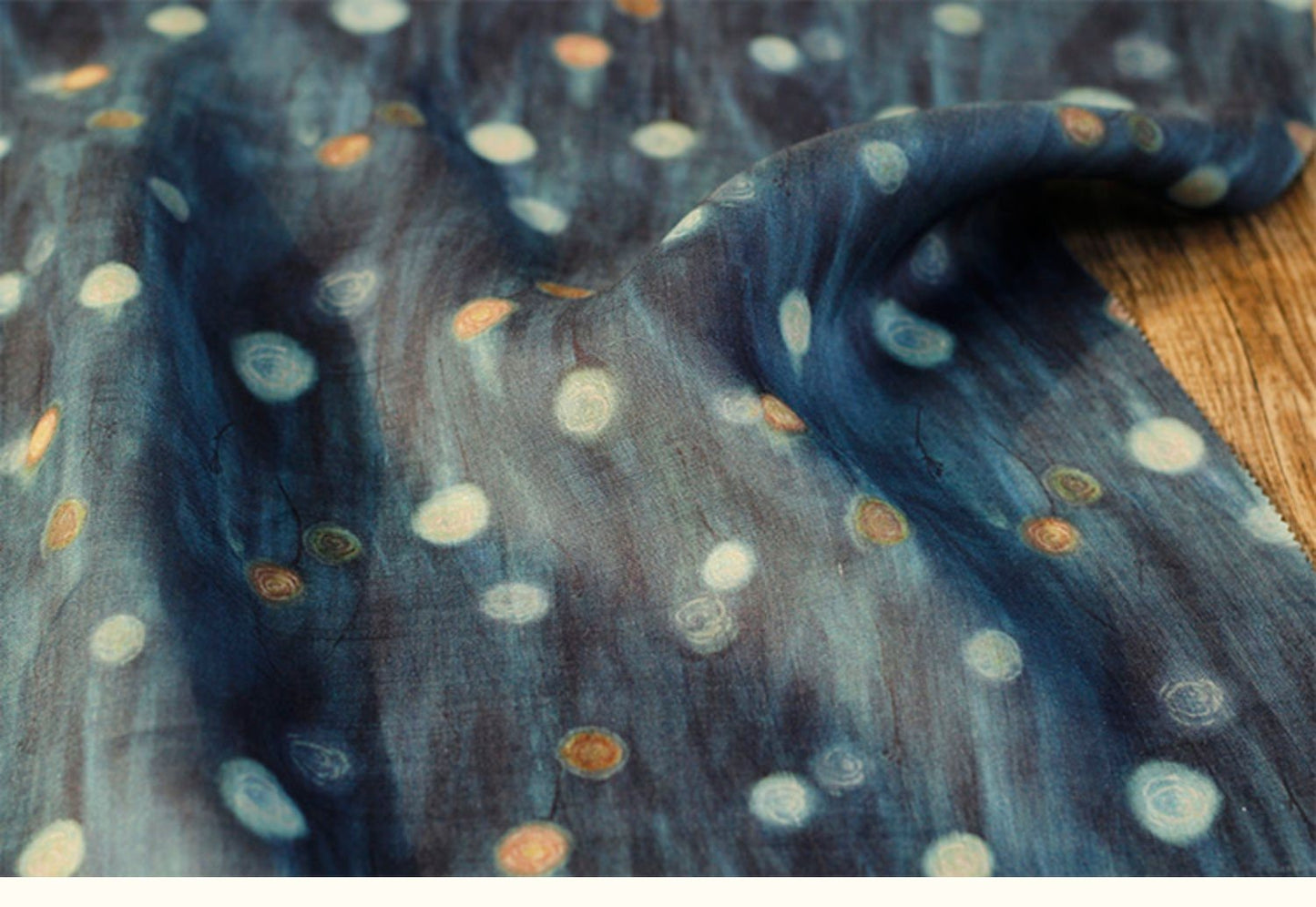 Vintage Style Ramie Fabric: Bird Print, 55" Wide, Soft & Breathable