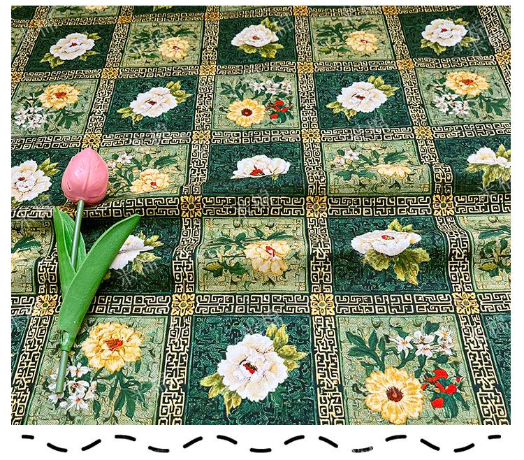 Floral Cotton Fabric ��� Botanical Print Sewing Materi" Wide