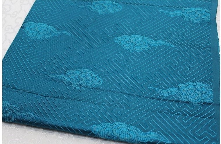 Cloud Brocade Fabric: Silk Rayon Jacquard, Costume Dress Material