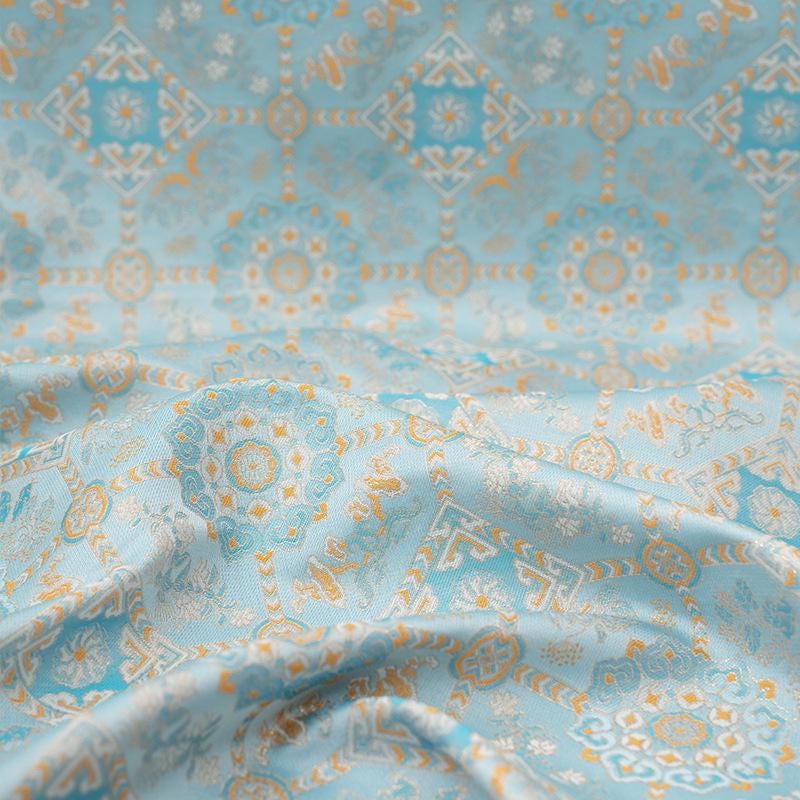 Tissu jacquard satiné brocart Song : style tibétain, matériau pour gilet Hanfu
