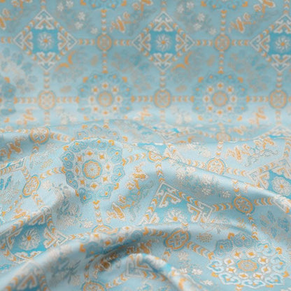 Tissu jacquard satiné brocart Song : style tibétain, matériau pour gilet Hanfu