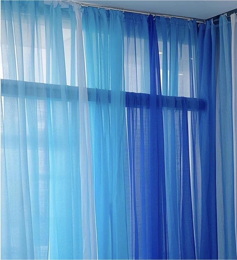 Blue Tone Mesh Fabric ��� Wedding & Party Decorati" Wide (By The Meter)