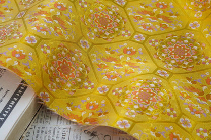 Gold Brocade Fabric - Mandarin Duck Song Jacquard, 59"W