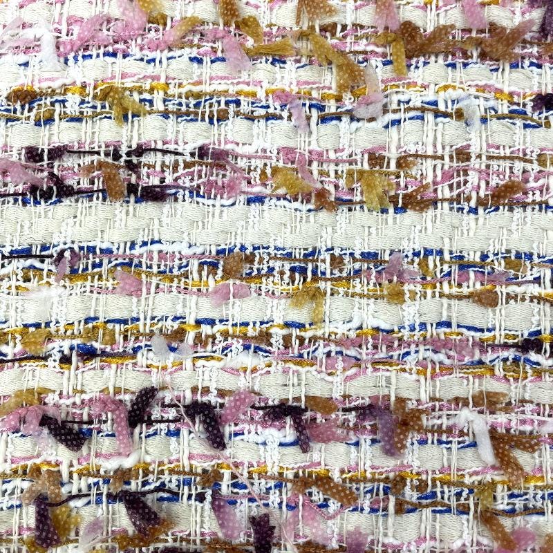 Coarse Woven Tweed Fabric: Sequin Sparkle Fashion Material (59"W By 1 Meter)