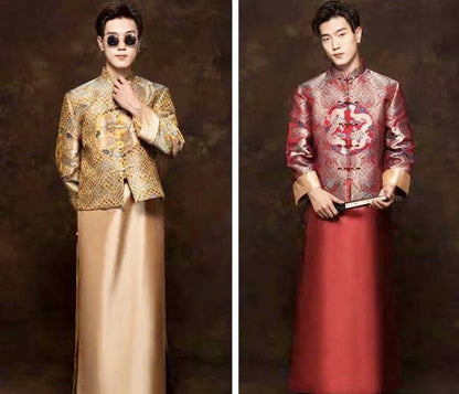 Dragon Sea Wave Brocade Fabric: Silk Rayon Jacquard (29.5"/75cm)
