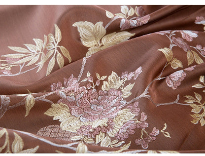 Tissu jacquard brocart oriental : damas style palais, 145 cm de large
