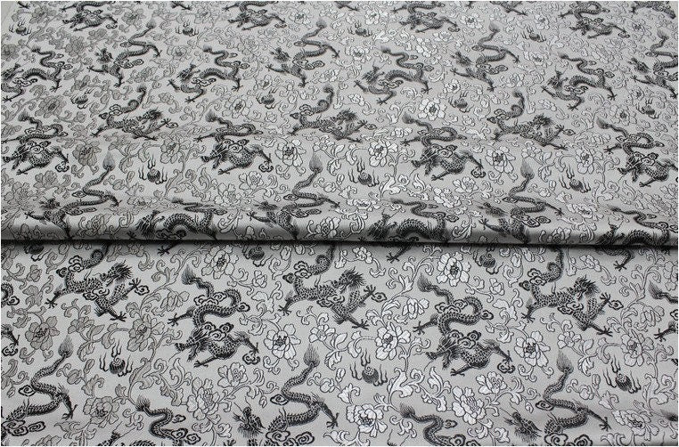 Dragon Flower Brocade Fabric: 59" Wide Rayon Sewing Quilting