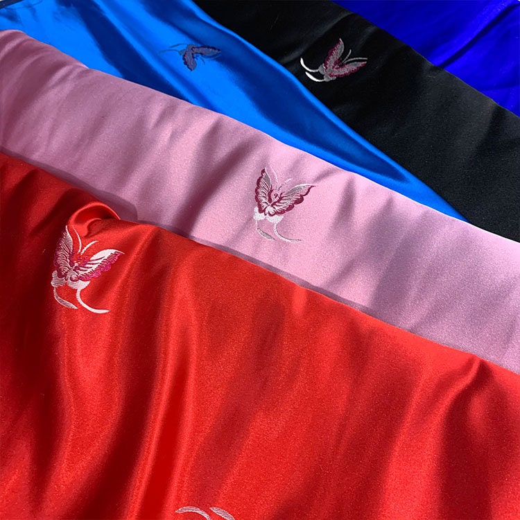 Butterfly Floral Silk Brocade Fabric: Elegant Cheongsam Qipao Sewing Material