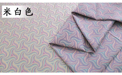 Tissu brocart jacquard arc-en-ciel : mélange soie-rayonne de 114 cm de large