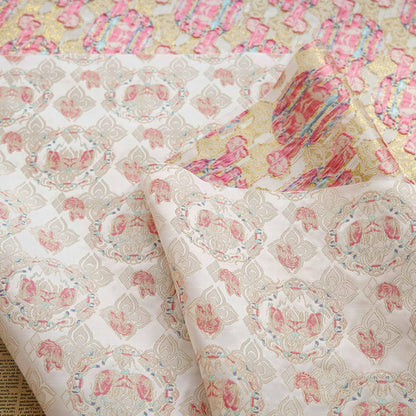 Butterfly Jacquard Fabric: Bright Color Upholstery, Costume, Decor (66")