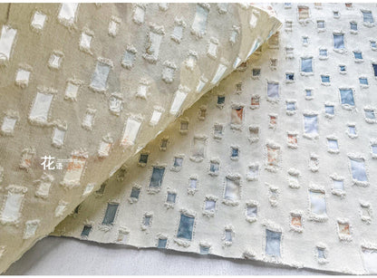 Jacquard Weave Denim Fabric: 3D Cotton for Sewing, Quilting, Upholstery, 57"Wide