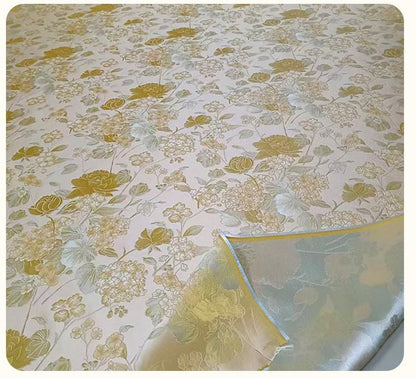 Tissu jacquard brocart lotus Song ��� Artisanat, patchwork, matelassage, sacs et plus encore