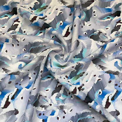 Digital Print Fabric ��� Cloud Wave Shimmer Cotton Blend, Quilting, Dressmaking, Craft Fabr"Wide